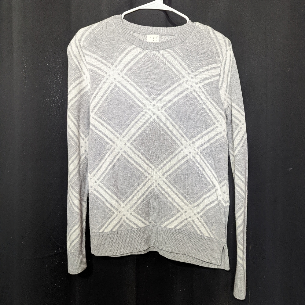 Grey and White Sweater
